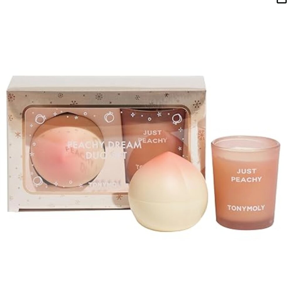 NEW TONYMOLY Peachy Dream Duo Set - candle and hand cream